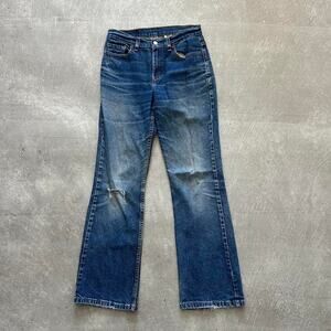 90s Levis 515 Bootcut Flared Faded Distressed Denim Pants